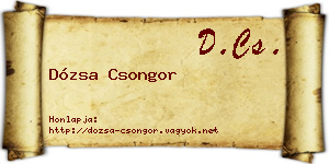 Dózsa Csongor névjegykártya