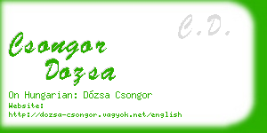 csongor dozsa business card