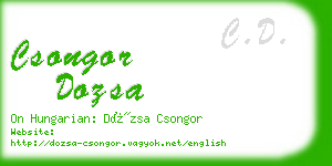 csongor dozsa business card